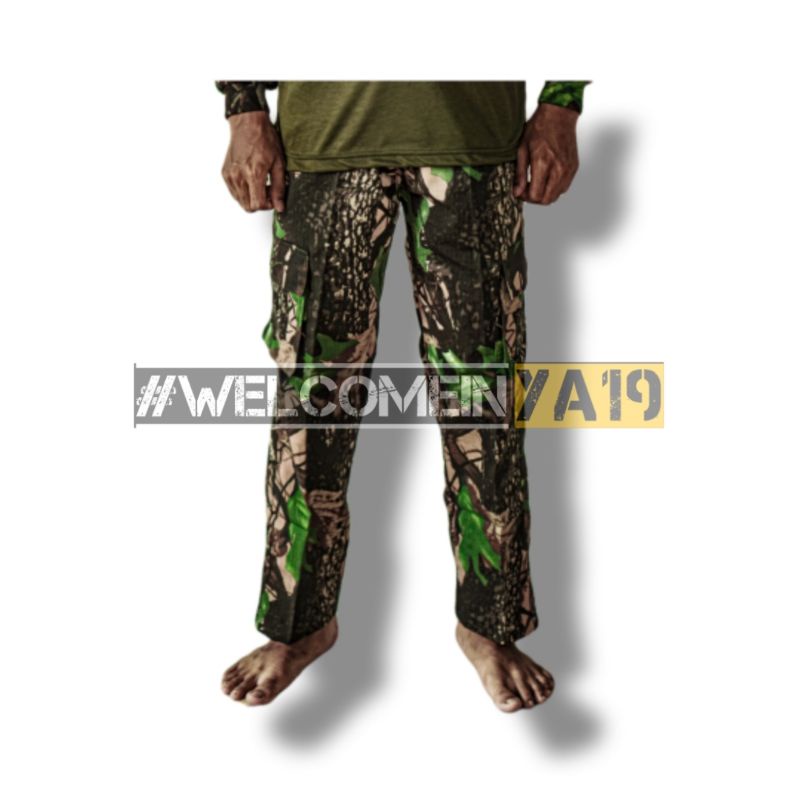 Fullset Baju Reglan Hunting Loreng Camo Perbakin / Baju Sniper Berburu Camo Perbakin / Setelan Outdoor Camo Perbakin