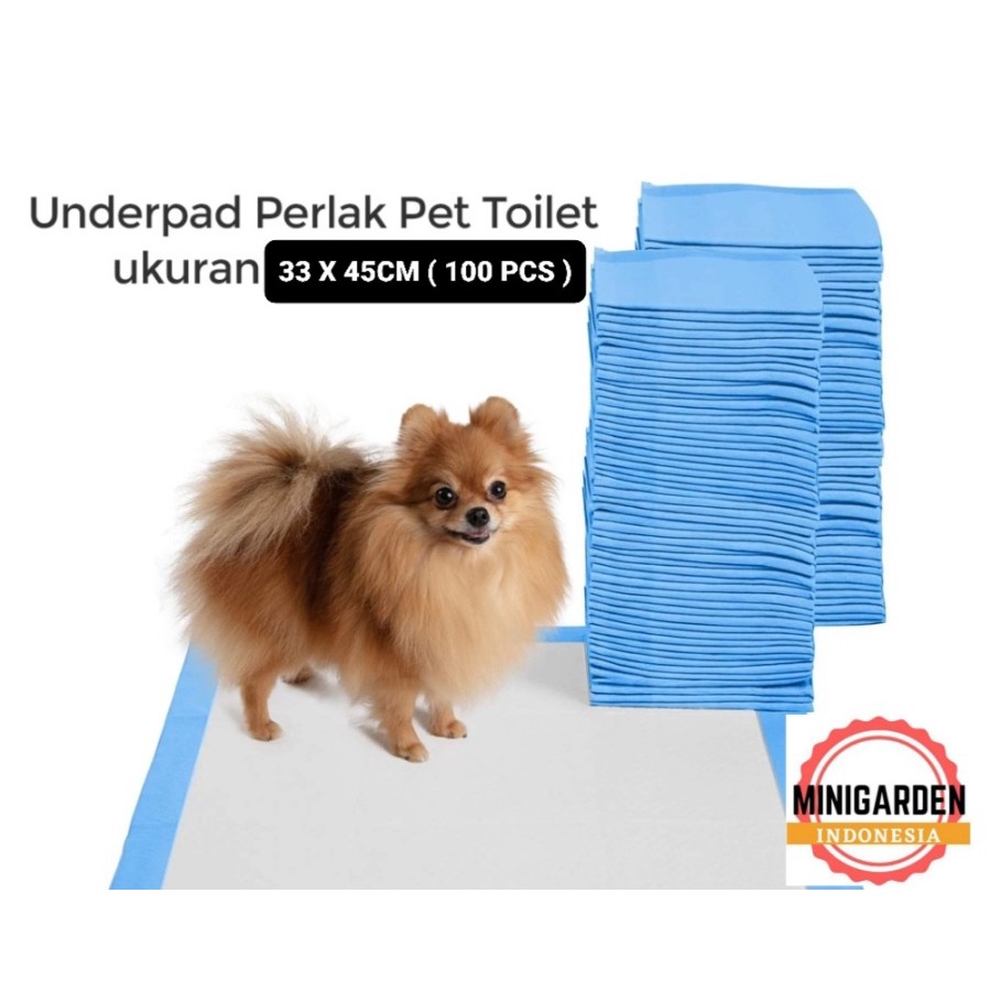 ALAS PIPIS PET UNDERPAD PACK ISI 100PCS 33 x 45 CM perlak pet training
