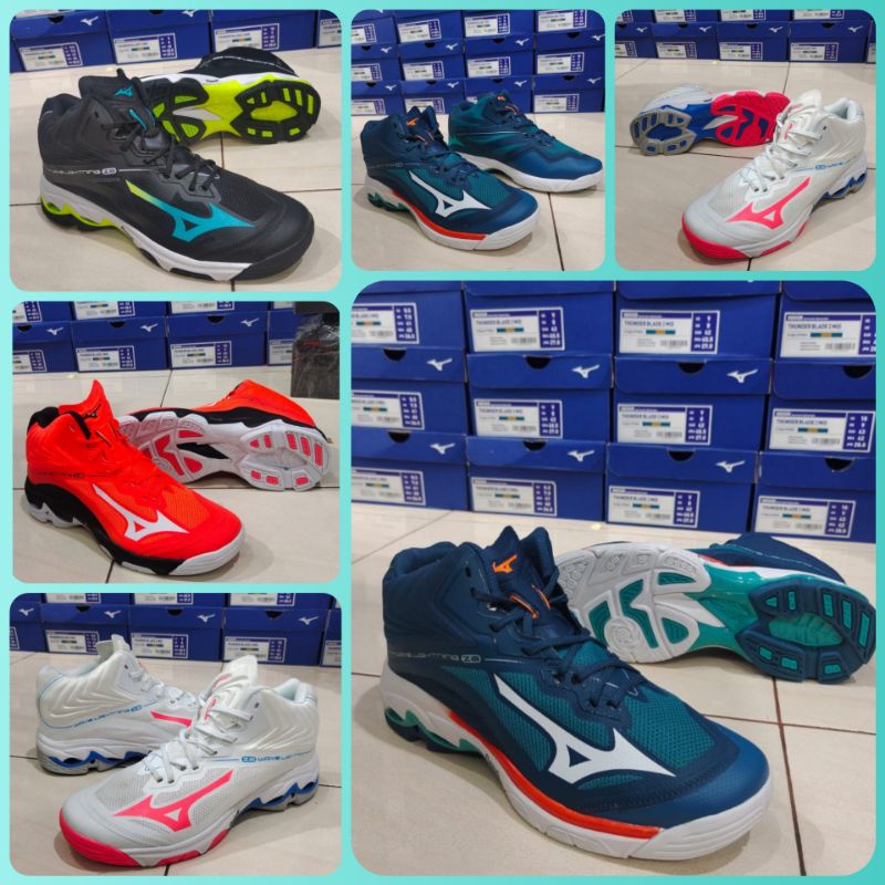 Sepatu Voli Mizuno Wlz 6 Terbaru / Sepatu Tenis Lapangan Pria/wanita Termurah / Sepatu volly /Badmin