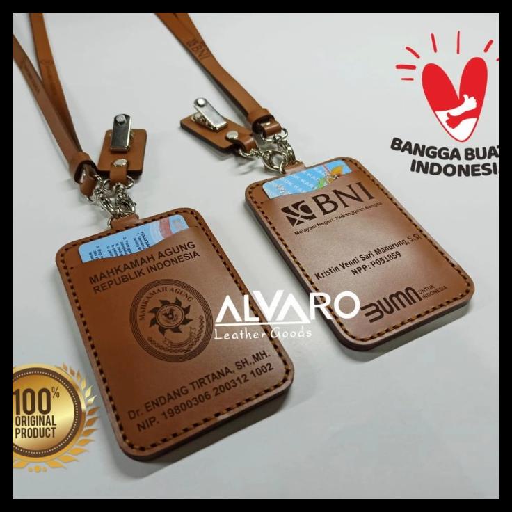 

BEST SELLER !!! NAME TAG KULIT CUSTOM / ID CARD HOLDER KULIT/ GANTUNGAN ID CARD KULIT TERLARIS