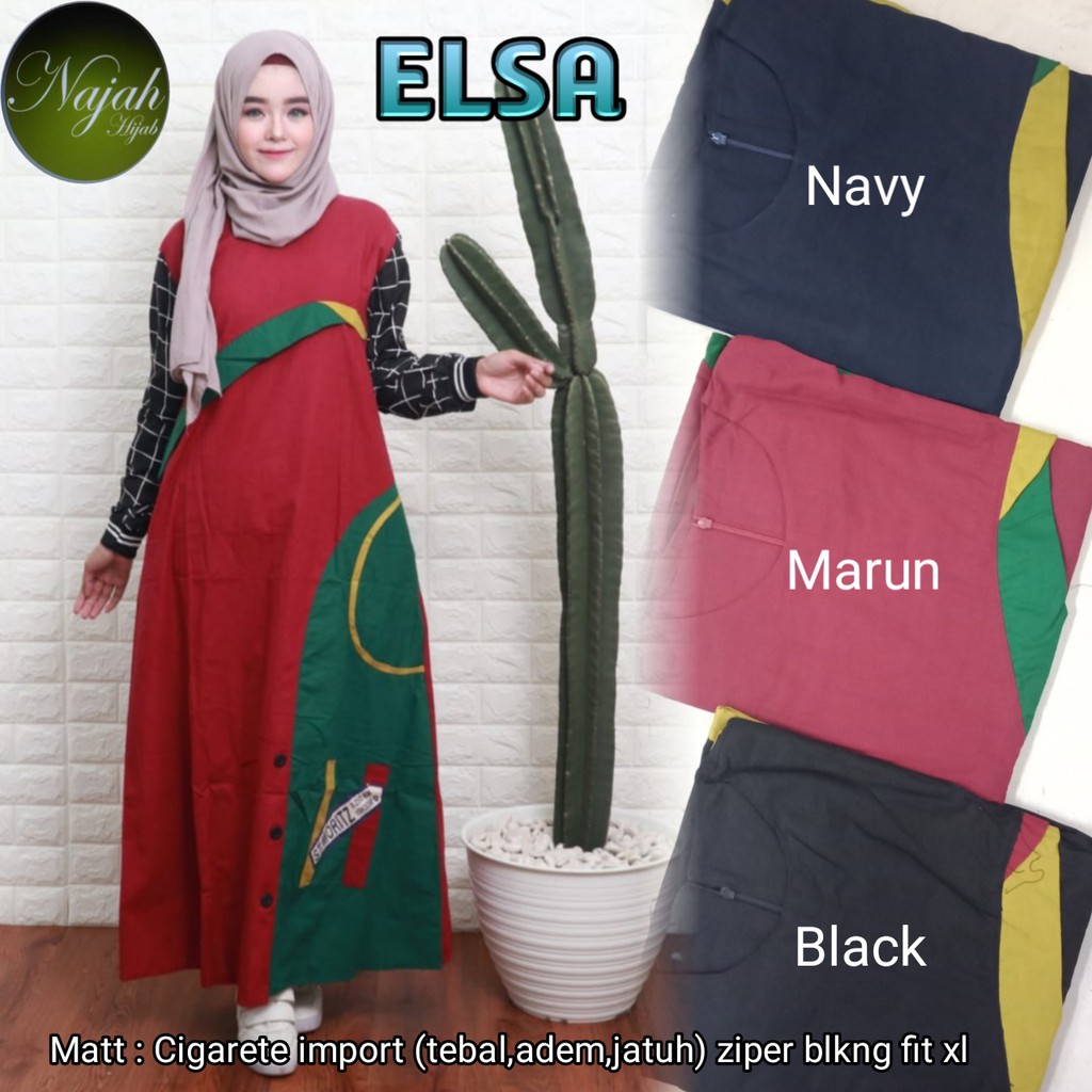 Elsa Dress By Najah | Suplier Hijab Solo| Grosir