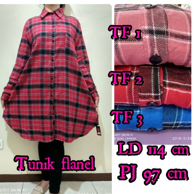 Tunik jumbo flanel/tunik jumbo/tunik/tunik kotak/hem tunik/tunik murah/kemeja tunik/hem kotak