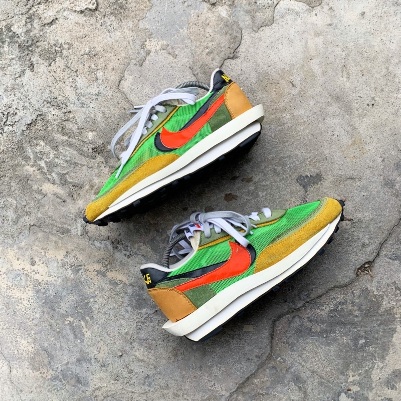 Sepatu Nike LD Waffle Sacai Green multi