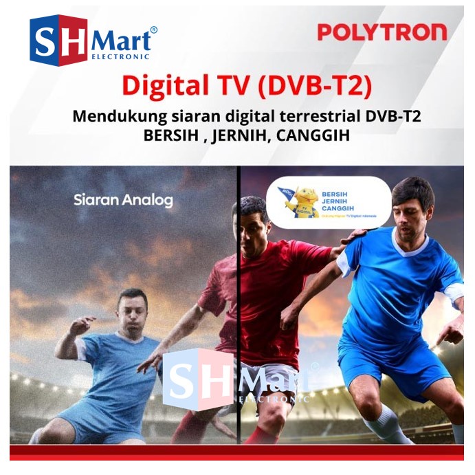 TV POLYTRON 32 INCH LED DIGITAL PLD-32V1853 / PLD-32V0753 / PLD-32V1753 NEW 2022 GARANSI RESMI