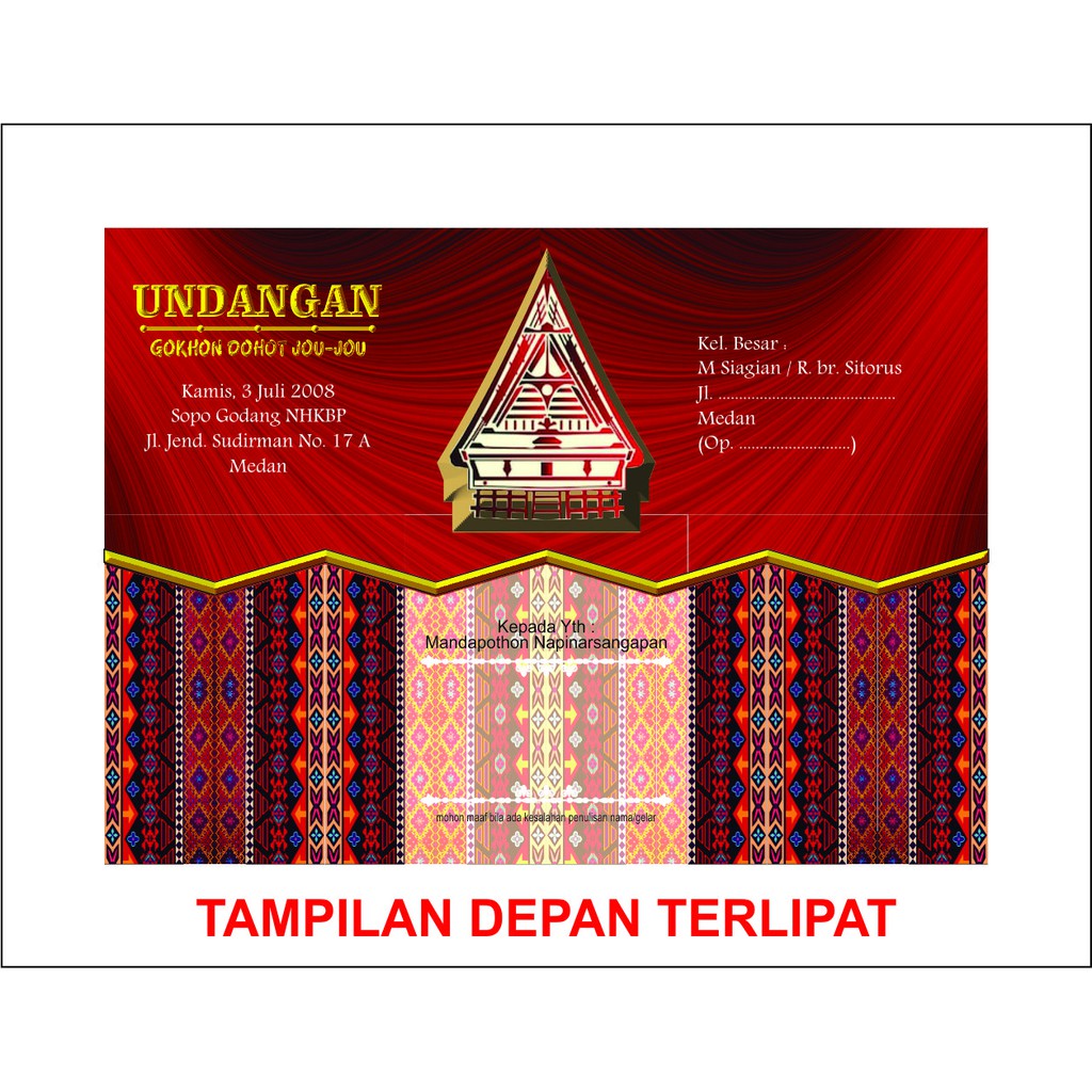 Jual undangan pernikahan Batak B-003 - kampung kreasi | Shopee Indonesia
