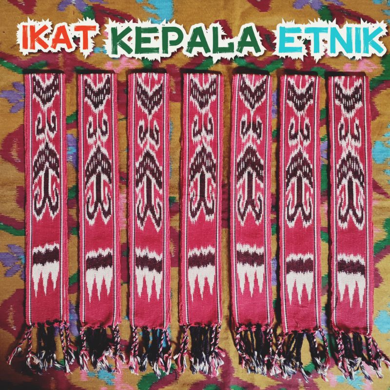 Ikat Kepala Etnik Dayak Kalimantan, kain tenun, syal tenun