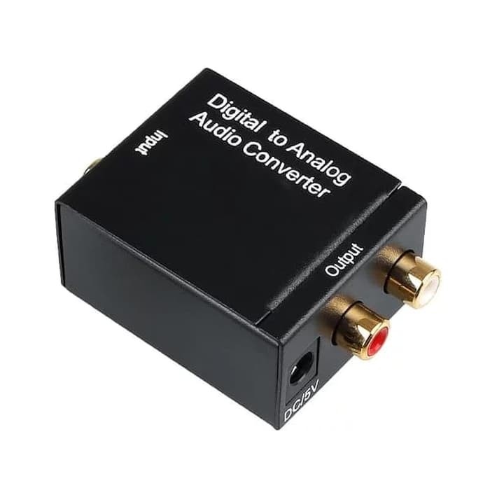 Digital to Analog Audio Converter Toslink Optical Coaxial to RCA untuk LED TV  Bluray Plus Kable