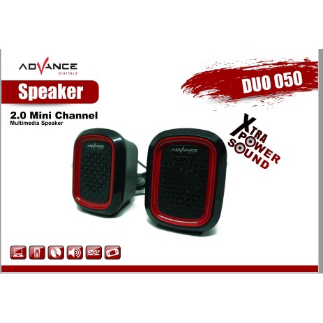 DUO050 | SPEAKER USB ADVANCE DUO 050 ORIGINAL RESMI (COLOUR BLACK)