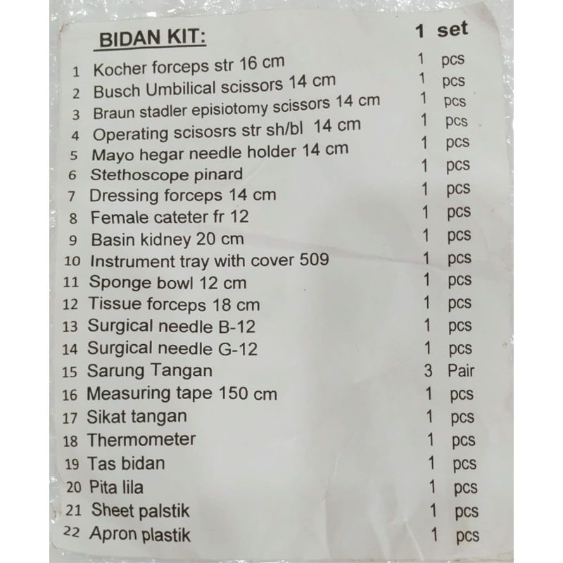 Bidan Kit Merk Marwa