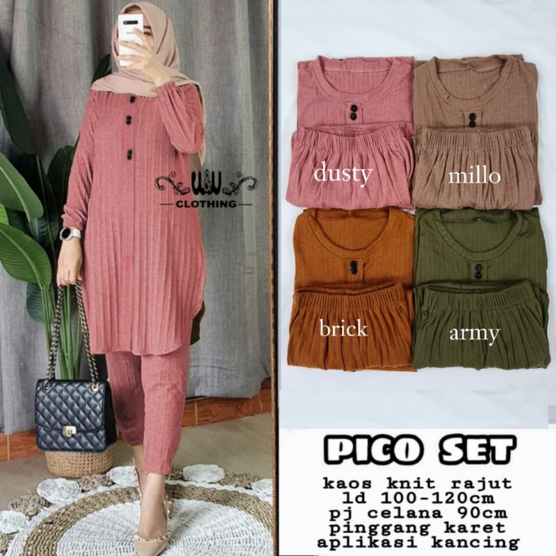 PICO ONE SET KAOS KNIT RAJUT JUMBO BY W&W