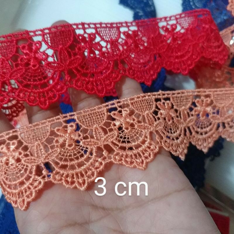 Renda Giper Bordir Renda 1 Meteran Lebar 3,5cm Harga Per 100cm Kode GL88232