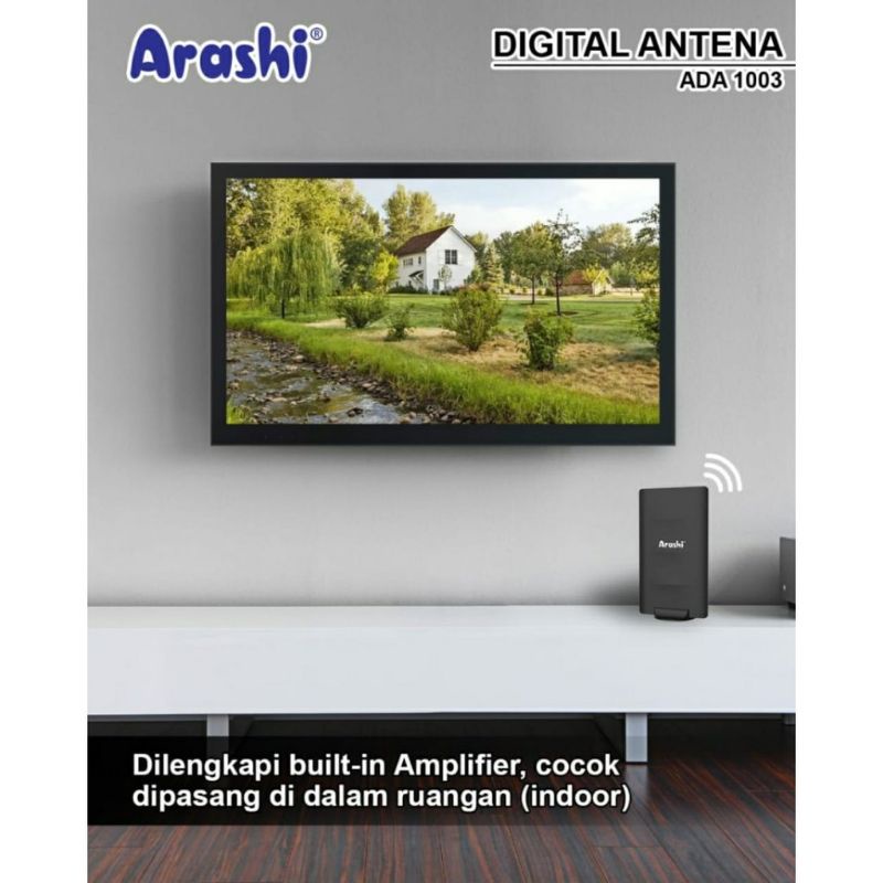 ARASHI ANTENA TV DIGITAL HDTV DIGITAL INDOOR OUTDOOR BOOSTER ARASHI ADA 1001 1003