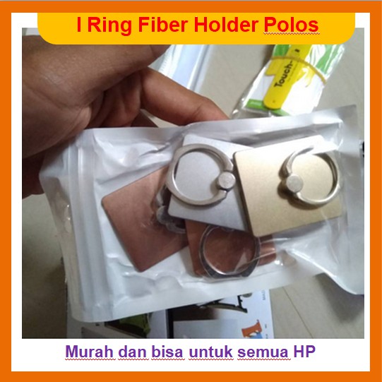 I Ring Fiber Polos Holder / Cincin Pegangan di Belakang Hp