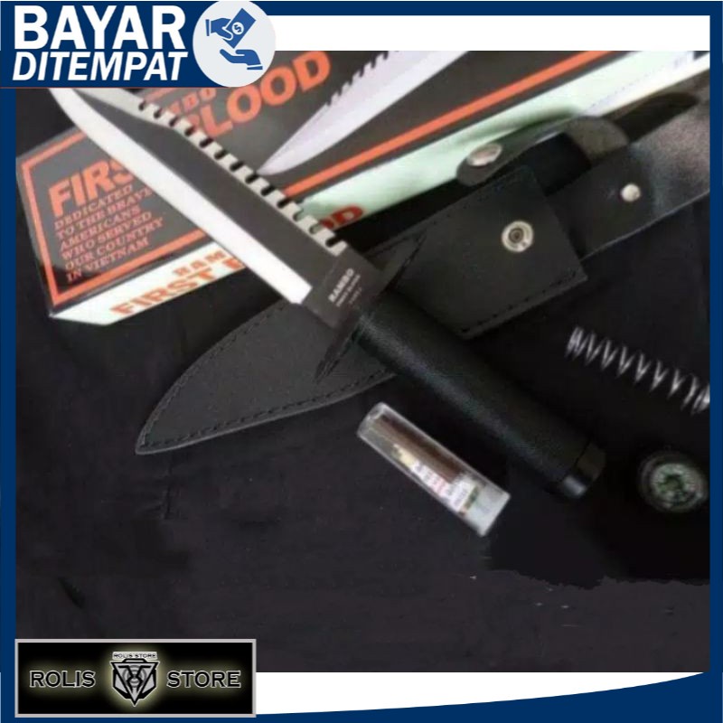 UNIK PISAU SURVIVAL RAMBO I OUTDOOR