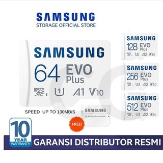 Samsung MicroSD Evo Plus 32GB 64GB 128GB Memory Card hp Micro SD Kartu SD Memori card  Class10 + FREE Adapter GARANSI 10th