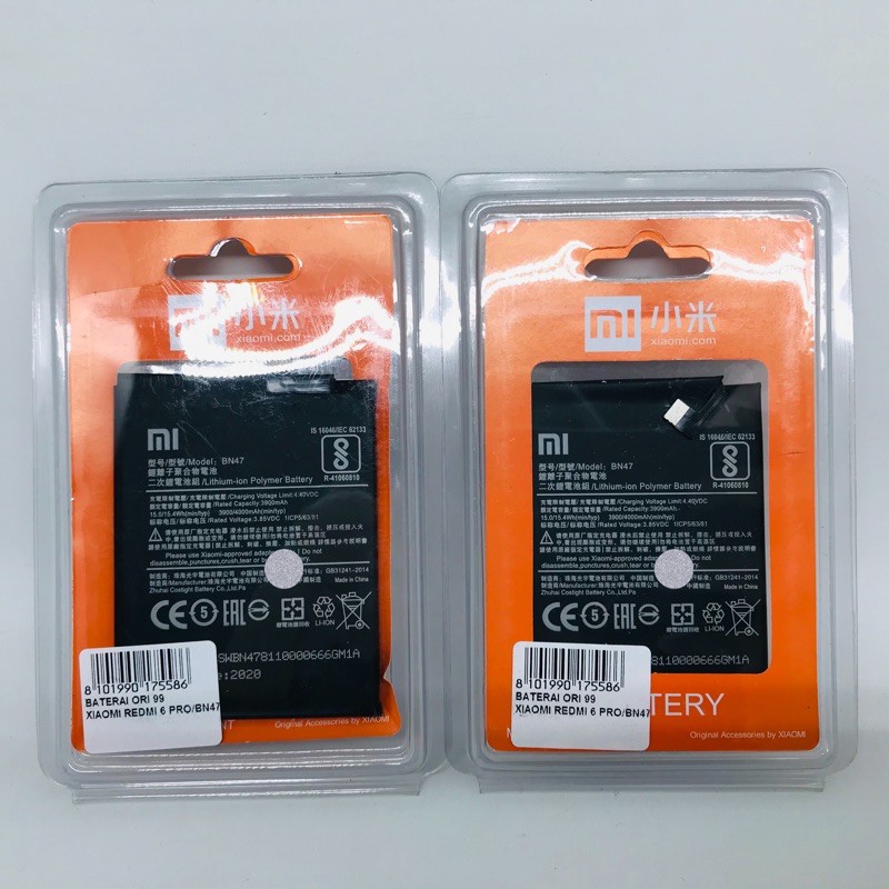 BATERAI BATTERY XIAOMI REDMI 6 PRO BN47 BN 47 ORI 99% ORIGINAL BATERE
