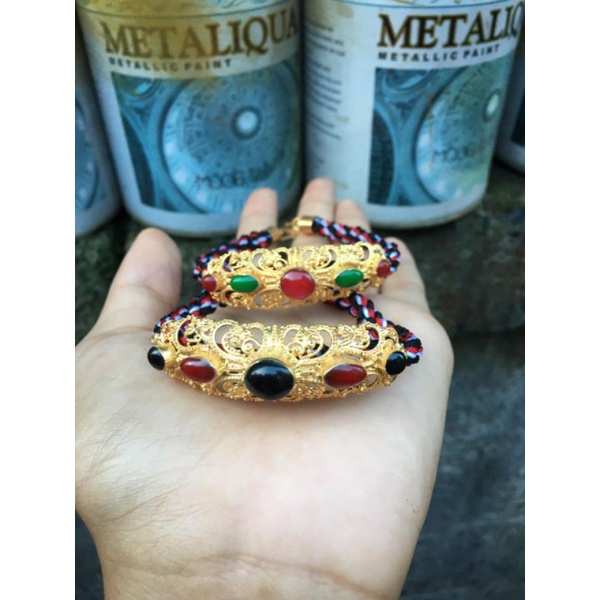 gelang tridatu sepuh emas asli