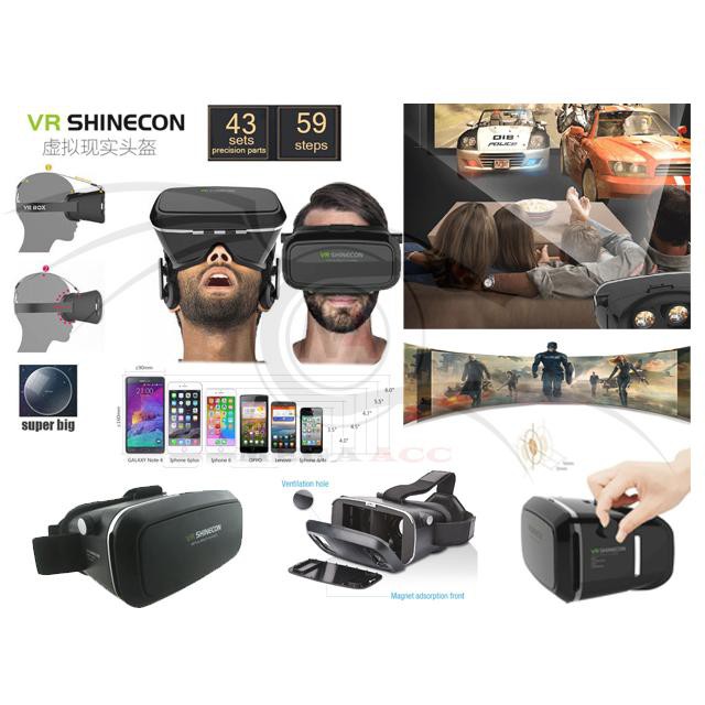 Vr Shinecon Virtual Reality Headset 3d Vr Glasses for 4~6 Inch Smartphones for 3d Movies and Games
