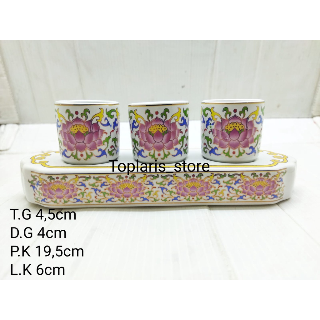 Gelas Sembahyang Teratai Set 3