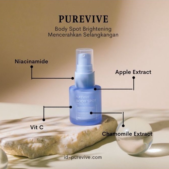 PUREVIVE BODY SPOT BRIGHTENING - PENCERAH SELANGKANGAN BPOM