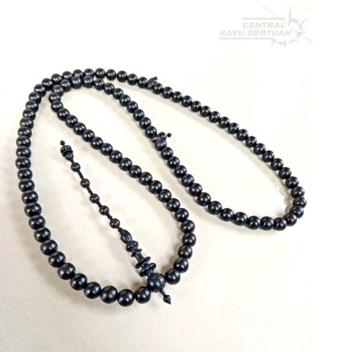 tasbih kayu galih kelor hitam semi fosil