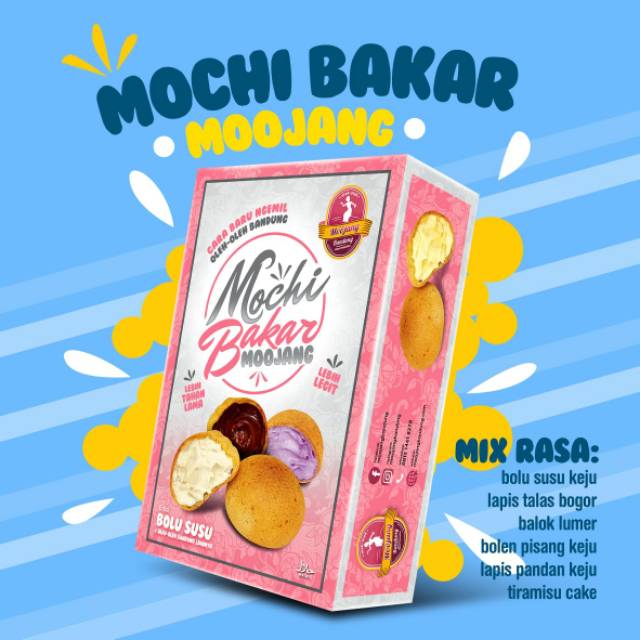 [KHUSUS P.JAWA] Mochi Bakar Susu Mix Moojang Bandung dengan mix varian rasa yang creamy Chewy Soes