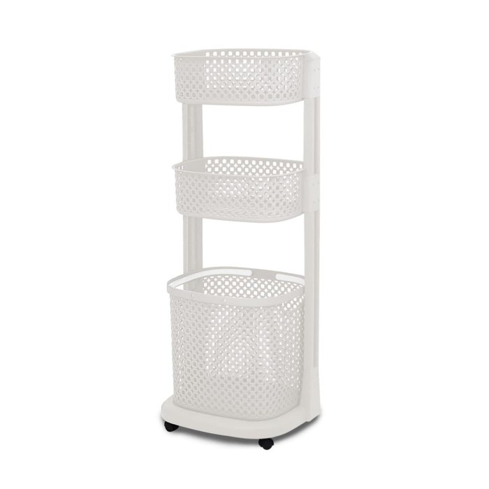 

Ready Rovega Rak Keranjang Pakaian Laundry Basket Portable RLB-300 Susun 3 Murah