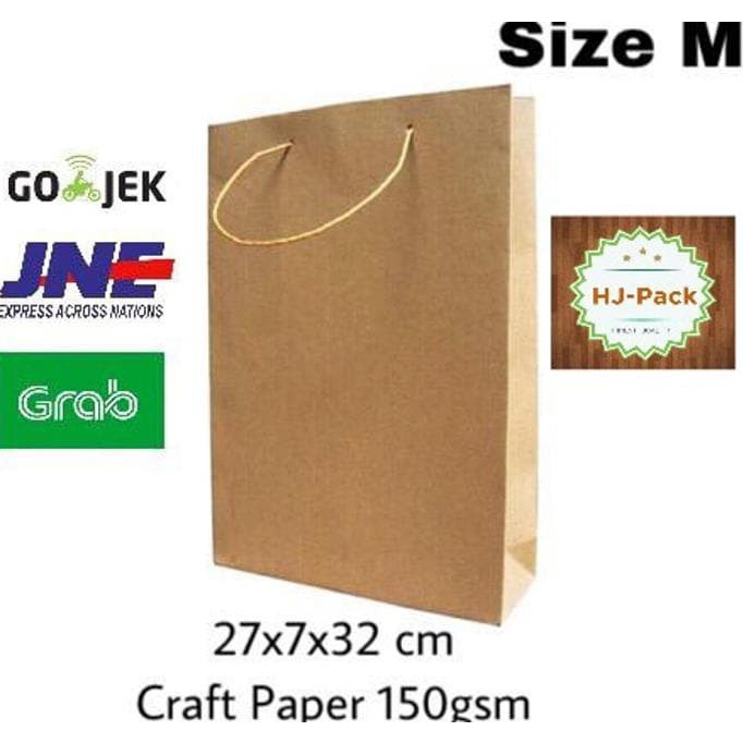 

(TERLARIS) Sale Paper Bag/Paperbag/ Tas Kertas /Goodie Bag Size M 27X7X32