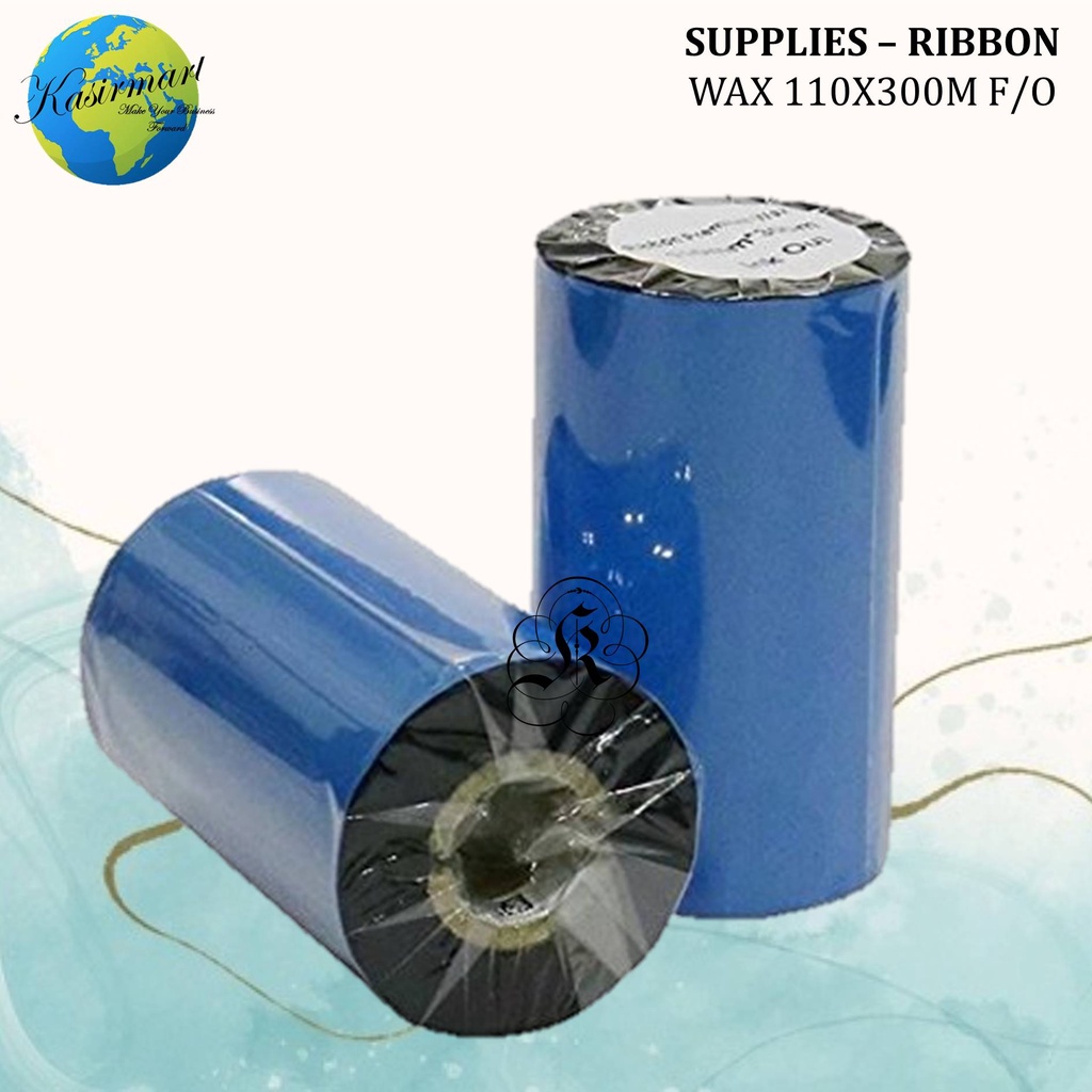 Premium Wax 110x300 Meter Face Out Barcode Ribbon Printer Label Transfer Thermal