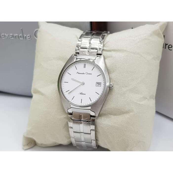 Jam Tangan Wanita Alexandre Christie Original AC 8521LD FULL SILVER