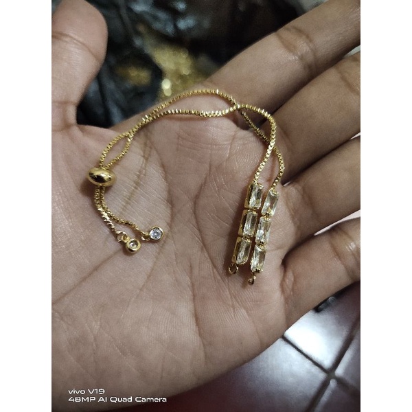 gelang tangan serut italy mata oval