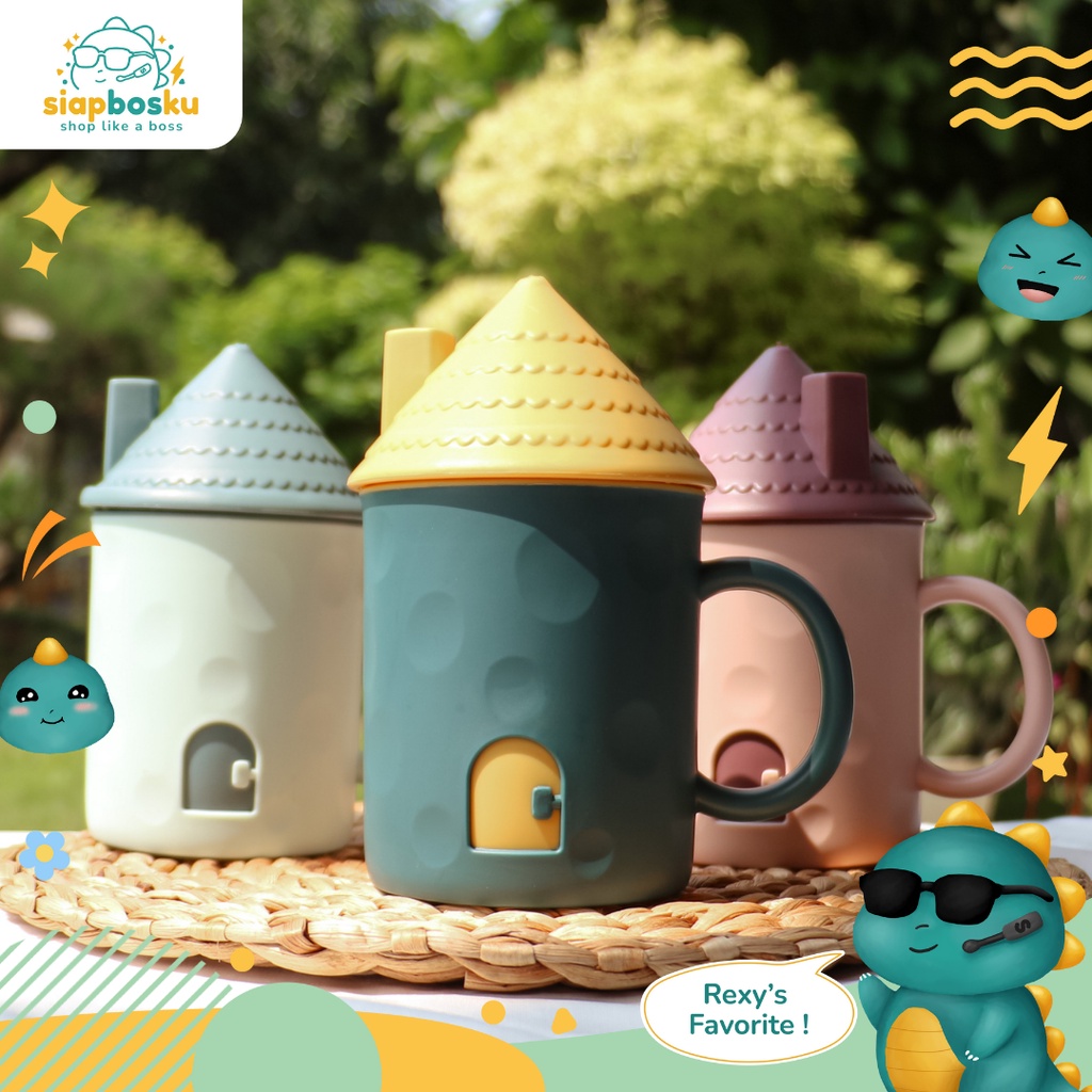 GELAS RUMAH UNIK DAN LUCU GELAS MINUM ANAK GELAS KOPI MUG BENTUK RUMAH-4