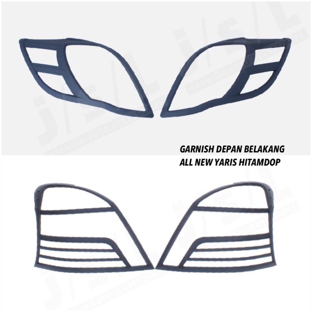 YARIS 2006-2011 GARNISH GARNIS LAMPU DEPAN BELAKANG HITAM