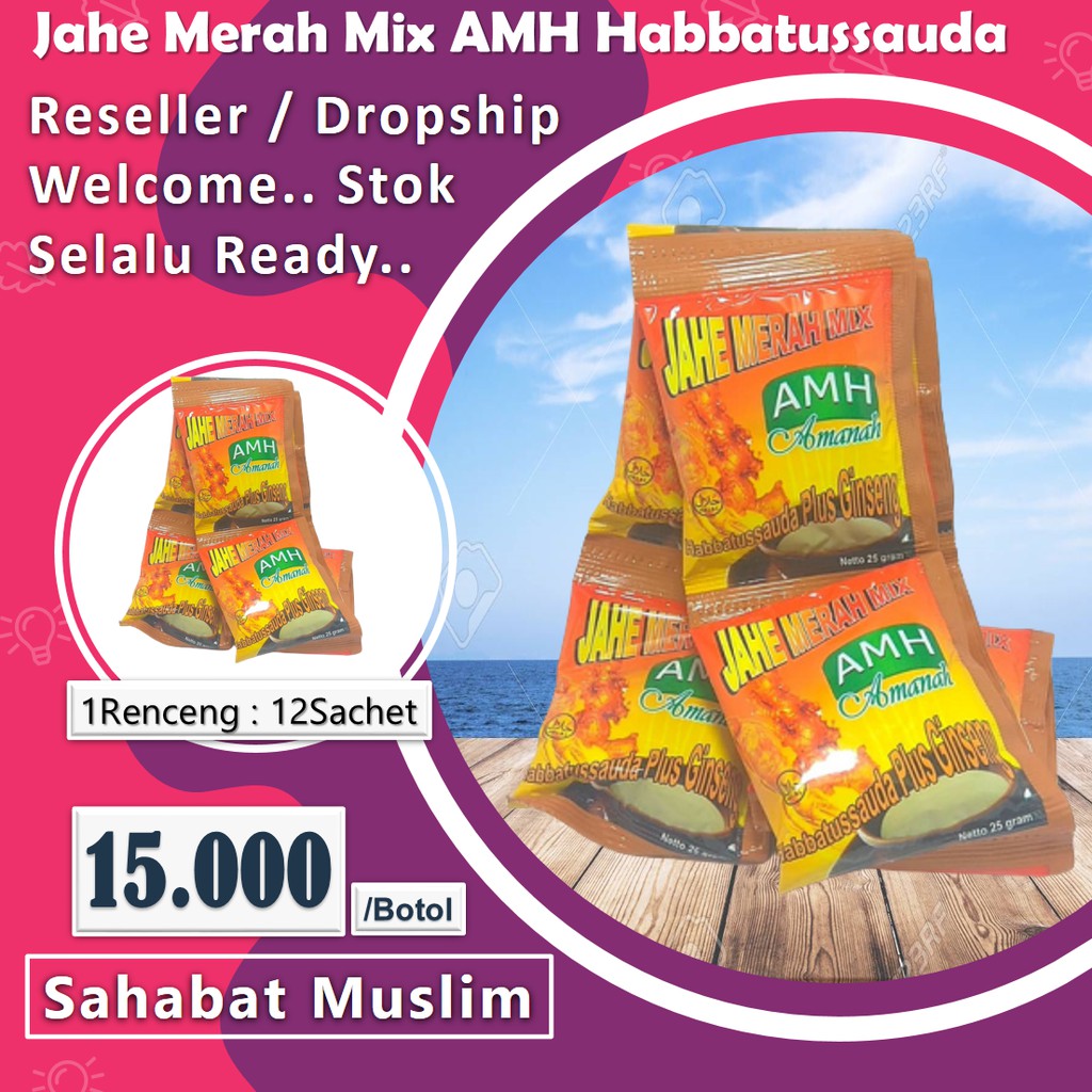 

Jahe Merah AMH Habbatussauda plus Ginseng & Madu Jahe Merah Amanah Super 20gr