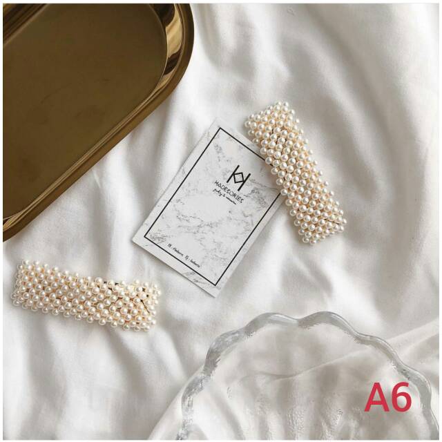 READY Korean Pearl Hair Pin 1 pcs | Jepit Rambut Korea | Pearl Barrette import Seri A