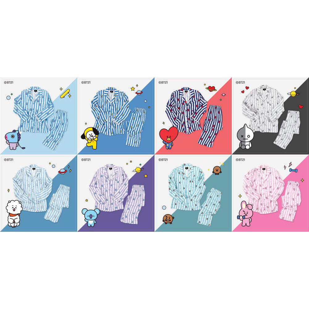 READY BT21 Piyama Official / BT21 Piyama Hunt Innerware / BT21 pajamas