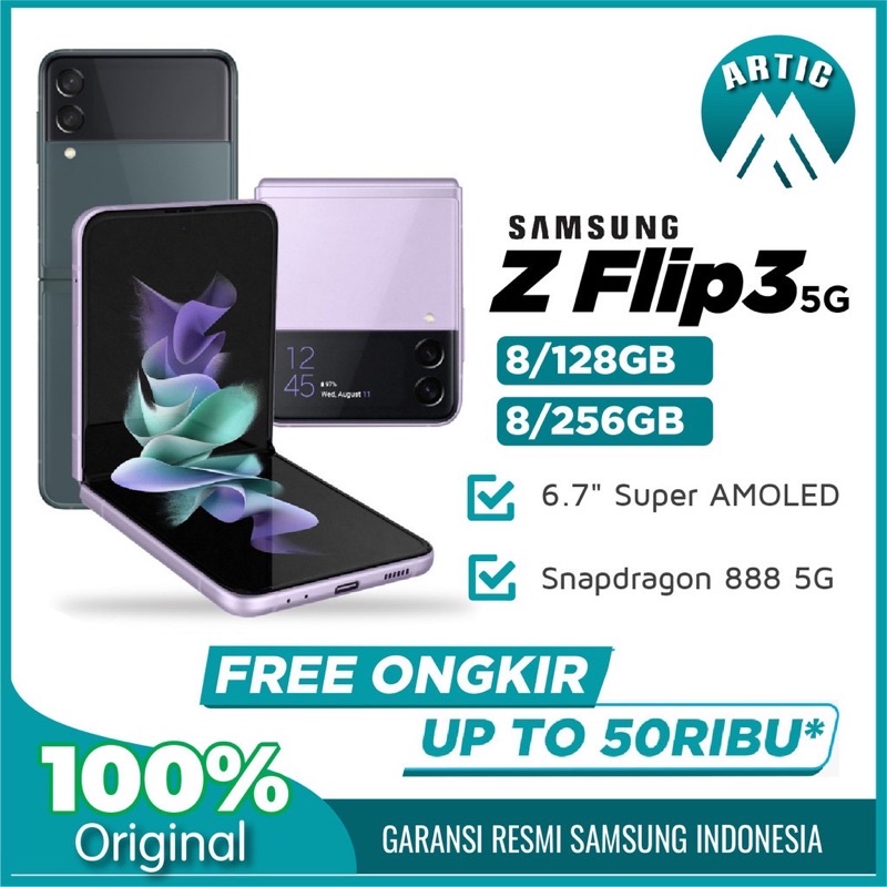 Handphone Samsung Galaxy Z Flip 3 5G 256 GB RAM 8 ROM  256GB HP Smartphone
