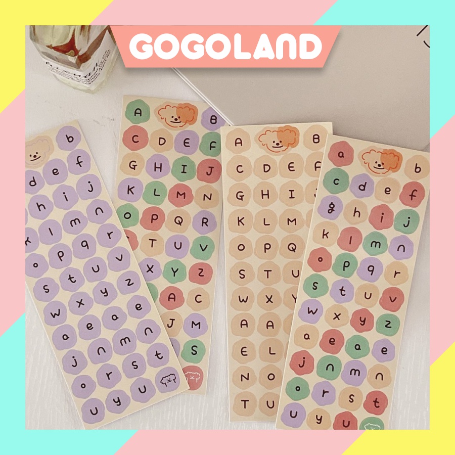 

⭐Gogoland⭐ 1Pc CUTE ALPHABET Sticker Deco DIY Planner BUJO Stiker Aesthetic 1 Lembar R440