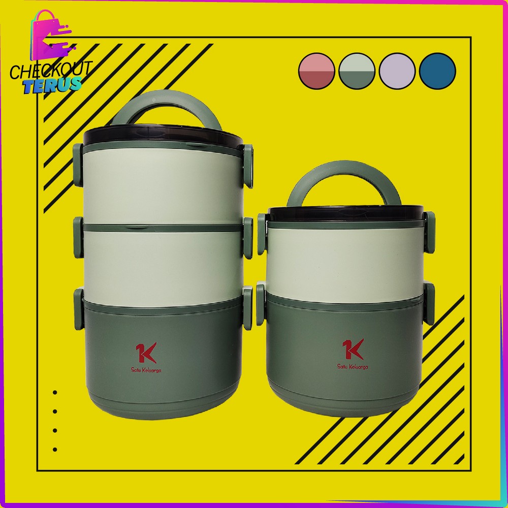 CT C482 Tempat Makan Portable Rantang Tingkat Susun Anti Tumpah Kotak Makan Bekal Set Lunch Box