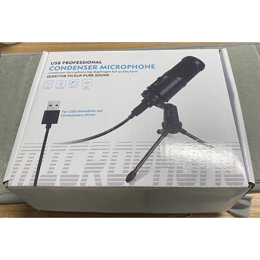 Mic BM 65 Microphone Condenser USB DJ Live Recording dengan Stand Mic