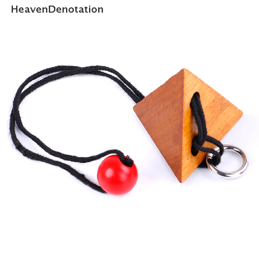 [HeavenDenotation] IQ rope wooden puzzle logic brain teaser string puzzles game for adults kids