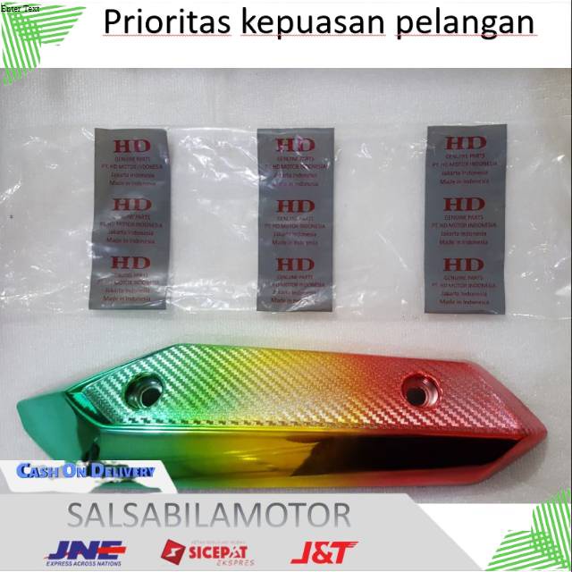 Cover Knalpot beat FI 2015 pelangi  / Tutup Knalpot / Pelindung Knalpot Beat FI Pelangi aksesoris va