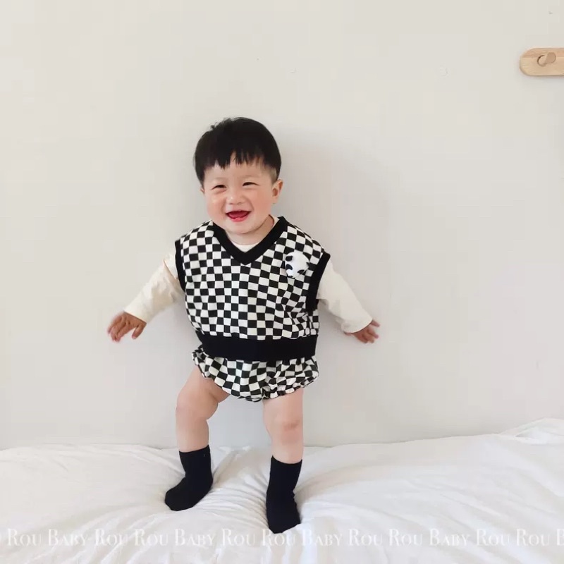 Panda vest set bayi