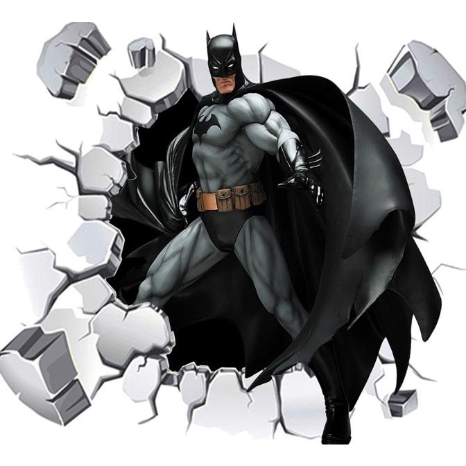 Stiker Dinding Wall Sticker 3D Batman Superhero DC Termurah