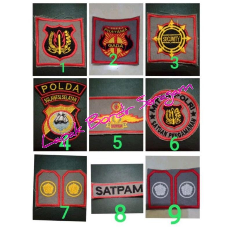 Atribut/Bet Bordir PDL Security Satpam Terbaru
