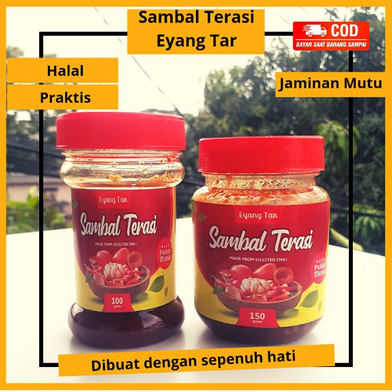 

Sambal Sambel Saus Saos Terasi Trasi Pedas Manis Eyang Tar Original Sehat Berkualitas Tanpa MSG Pengawet