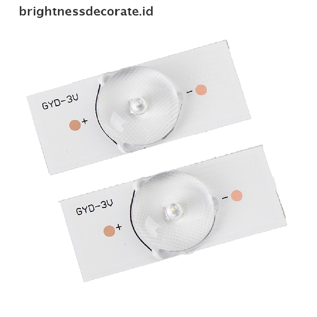 50pcs Lampu Manik-Manik 3v Smd Dengan Filter Lensa Optik Untuk Led 32-65 Inch