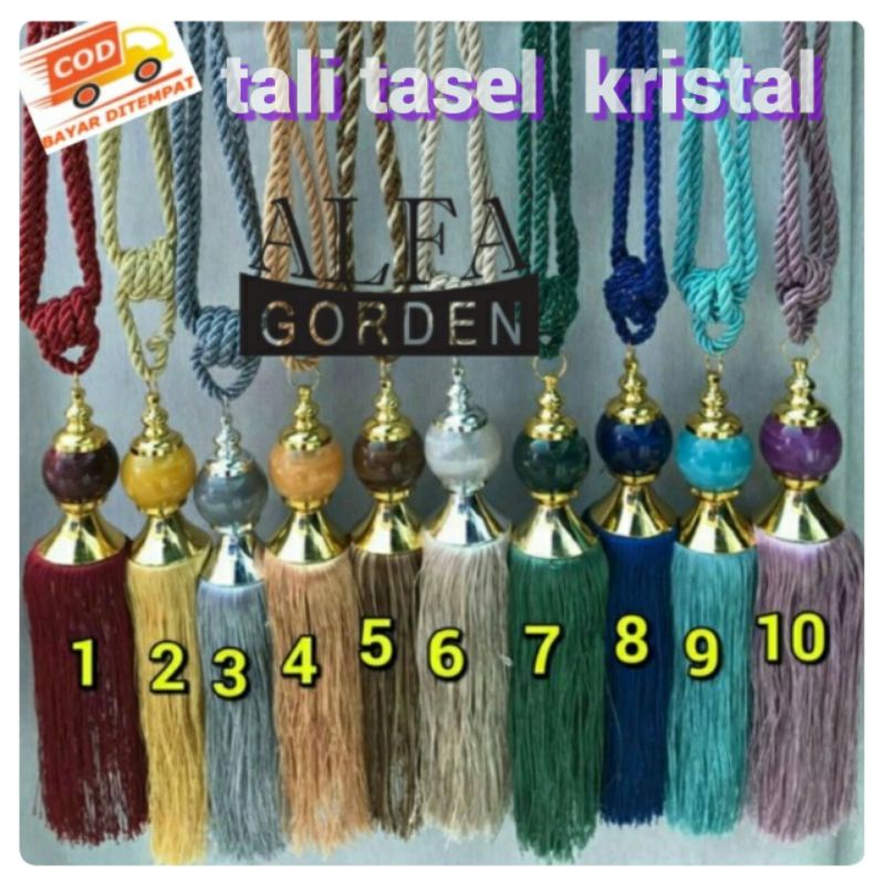 Tali gorden/tali tasel gorden/tali tasel gorden jumbo/tali rumbai tasel/tali gorden mewah/tali gorde