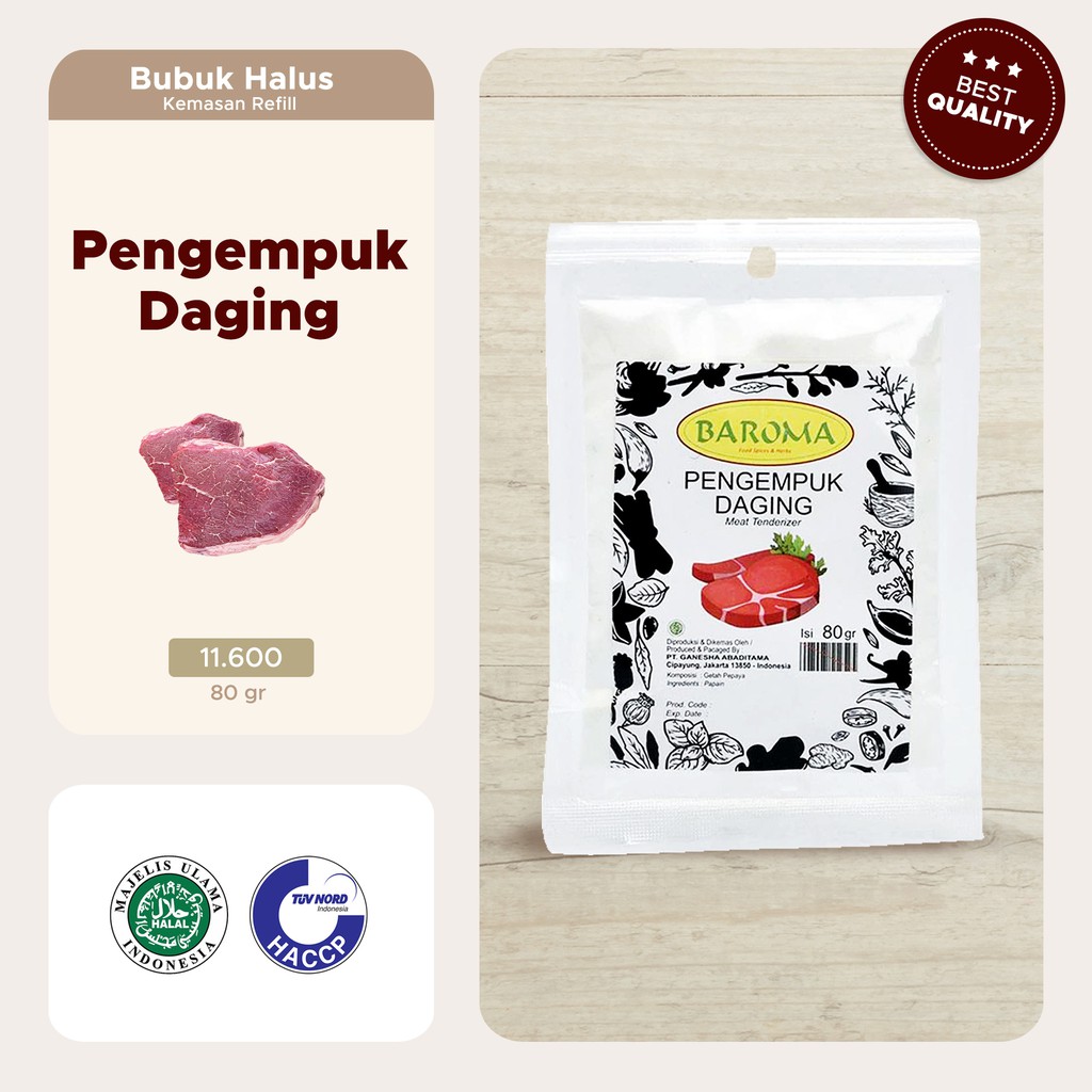 

Baroma Pengempuk Daging Bumbu Masak [80 g] Refill