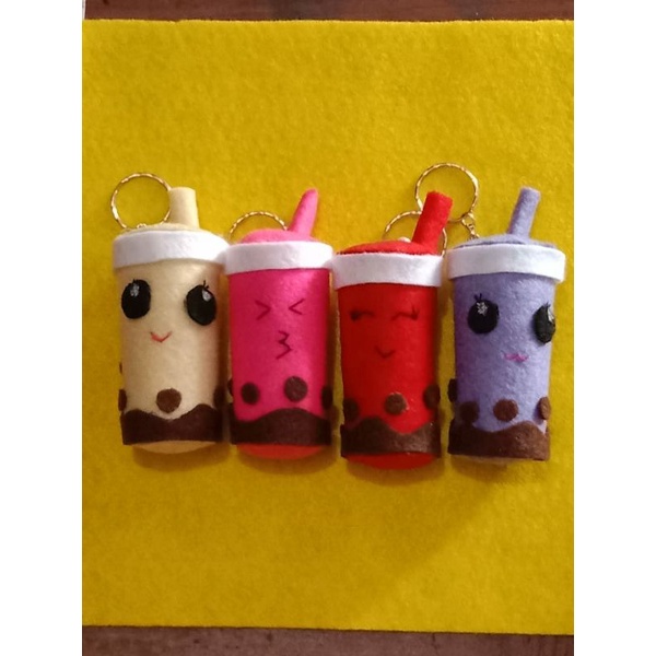 gantungan kunci boba mini